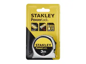 Stanley STA033522 3m Powerlock Tape Measure Metric Only Power Lock Tape 0-33-522