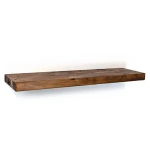 Handmade Wooden Floating Shelf Light Oak / 4.5 cm H x 90 cm W x 14 cm D