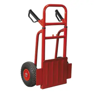 Sealey Folding Sack Truck Tubular Steel With Pneumatic Tyres 200kg CST801