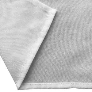 Neel Blue 90 Inch Round Spun Polyester Table Cloth, Water Resistant Linen Table Cover, White