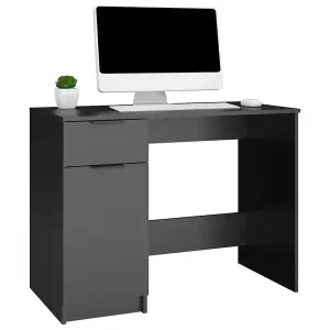 Berkfield Desk Black 100x50x75 cm Engineered Wood