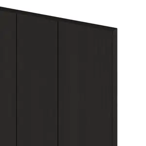 GoodHome Verbena Matt charcoal shaker Standard End panel (H)960mm (W)360mm