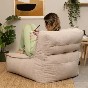 icon Otto Natural Corduroy Lounger Bean Bag Chair