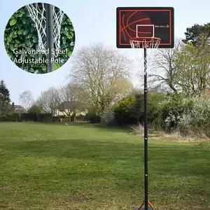 Basketball Hoop & Stand - Pro Impact ZY-010 by Bee-Ball - Adjustable Stand with Reinforced Backboard: 1.6-2.6 Meters