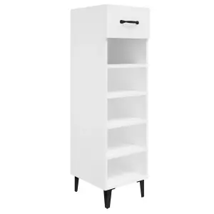 Berkfield Shoe Cabinet White 30x35x105 cm Engineered Wood