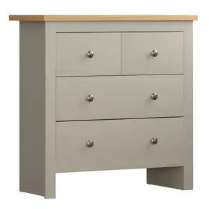 Vida Designs Arlington Grey 2+2 Drawer Chest (H)810mm (W)790mm (D)350mm