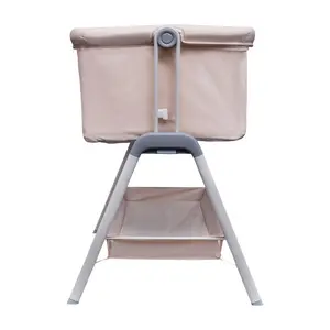 Snoozie Folding Travel Cot with Mattress Beige/Sandy