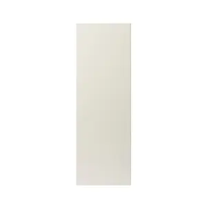 GoodHome Stevia Gloss cream Slab Tall larder Cabinet door (W)500mm (H)1467mm (T)18mm