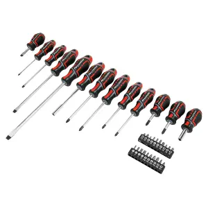 Sealey GripMAX Screwdriver & Bit Set 33 Pieces Chrome Vanadium Steel AK4370