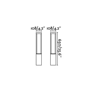 Luminosa Agra LED Outdoor Bollard Light Dark Grey IP54