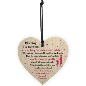 Mummy Gift From Baby New Mummy Gift Wooden Heart Mum Poem Gift From Daughter Son