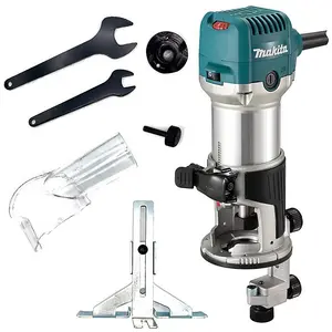 Makita RT0702CX4 1/4" Router / Laminate Trimmer with Trimmer Guide 240V + Set