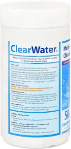 CLEARWATER Chlorine Tablets Mini Multifunction 50 x 20g Hot Tub Lay Z Lazy Spa