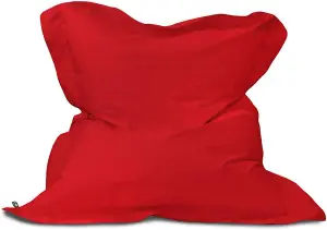 rucomfy Outdoor Water Resistant Junior Squashy Squarbie Beanbag - Red