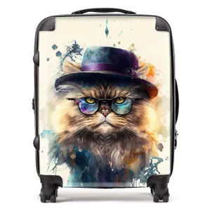 Persian Cat Splashart Suitcase - Large