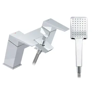 Clever Ventu Bathroom Bath & Shower Mixer Tap With Shower Kit Chrome