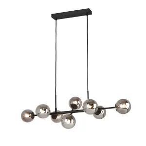 Luminosa Erimida Industrial, Retro 8 Light Bar Pendant Ceiling Light, G9