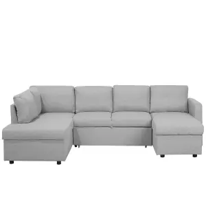 U-Shaped Sofa KARRABO Light Grey