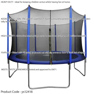 Durable 3.6m Trampoline with Safety Net - Ideal for Outdoor Fun and Exercise