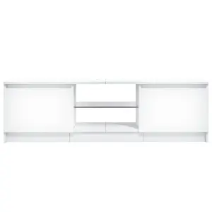 vidaXL TV Cabinet with LED Lights White 120x30x35.5 cm