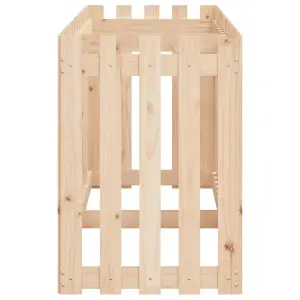 Berkfield Garden Raised Bed with Fence Design 200x50x70 cm Solid Wood Pine