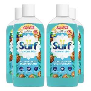 Surf Concentrated Disinfectant Coconut Bliss Multi-Purpose Cleaner, 240ml, 4pk