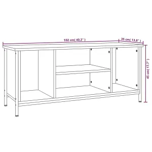 Berkfield TV Cabinet Grey Sonoma 102x35x45 cm Engineered Wood