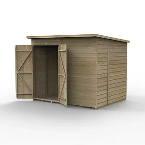 Beckwood 8x6 Pent Shed - No Windows - Double Door