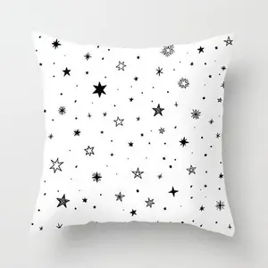 Kearna Black/White Throw Pillow Cover (Set of 4) Star Twinckle