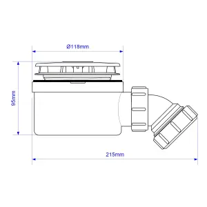 McAlpine Shower Trap (Dia)90mm