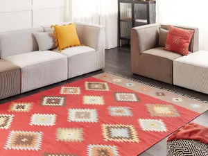 Cotton Kilim Area Rug 200 x 300 cm Multicolour LORUT