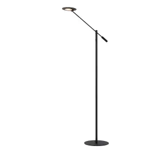 Lucide Anselmo Modern Floor Reading Lamp 25cm - LED Dim. - 1x9W 3000K - Black