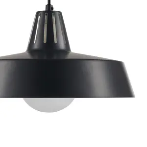 GoodHome Yarra Matt Black Pendant ceiling light, (Dia)300mm