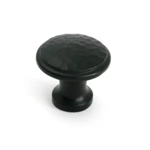 From The Anvil Aged Bronze Hammered Cabinet Knob - Medium