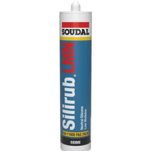 Soudal Silirub LMN Neutral Silicone Sealant, Anthracite Grey, 300ml