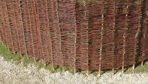 Willow Hurdle Fence Panel Premium Weave Woven Screening  6ft x 5ft