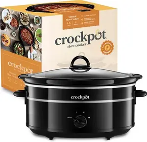 Crock-Pot Slow Cooker | Removable Easy-Clean Ceramic Bowl | 6.5 L (8+ People) | Black [SCV655B]