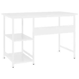 Berkfield Computer Desk White 105x55x72 cm MDF and Metal