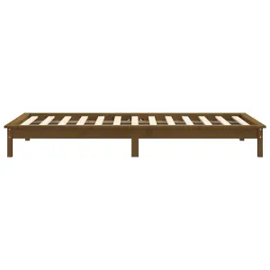 Berkfield Bed Frame Honey Brown 90x190 cm Single Solid Wood Pine