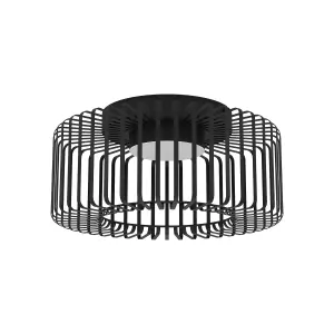 EGLO Ginestrone-Z Black Steel RGB Ceiling Light