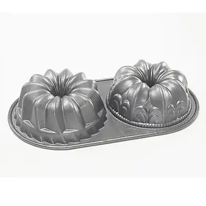 Nordic Ware Bundt Duet Pan - Fleur de Lis and Kugelhopf