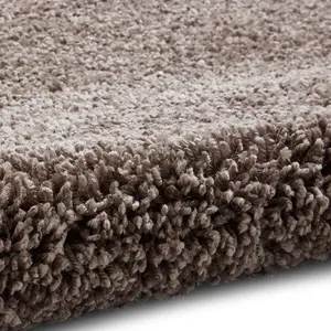 Beige Plain Shaggy Modern Polypropylene Easy to Clean Rug for Living Room Bedroom and Dining Room-160cm X 220cm