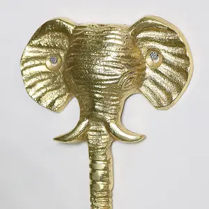 Melody Maison Gold Elephant Head Wall Hook