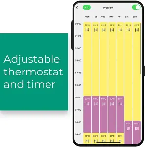 Bray Wifi Dual Fuel Heated Towel Rail With Thermostat, Timer, Straight, Chrome - W500 x H1200 mm