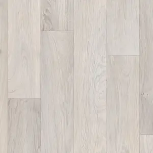 White Modern Wood Effect Anti-Slip Vinyl Flooring For Kitchen, & Bathroom, 2.8mm Thick Vinyl Sheet-4m(13'1") X 4m(13'1")-16m²