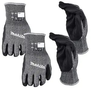 Makita Advanced FitKnit Cut Level 7 Nitrile Coated Dipped XL Gloves x2 Pair