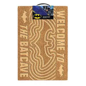 Batman Welcome To The Batcave Embossed Door Mat Natural (40cm x 60cm x 1.5cm)