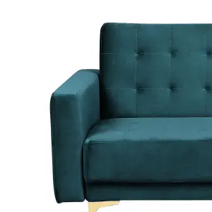 3 Seater Sofa ABERDEEN Teal Velvet