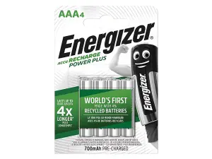 Energizer S10261 Recharge Universal AAA Batteries 700 mAh (Pack 4) ENGRCAAA700