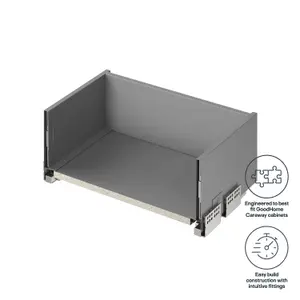 GoodHome Soto Soft-close Slimline deep drawer box (W)500mm